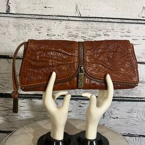 Kooba leather zipper wristlet wristlet